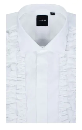 Dobell White Tuxedo Shirt With Ruffle Front | Dobell Dobell White Tuxedo Shirt With Ruffle Front | Dobell