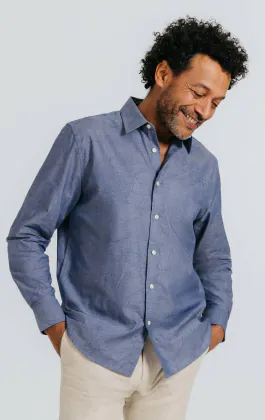 Blue Floral Print Shirt