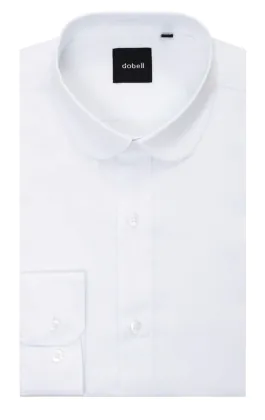 Dobell White Penny Collar Shirt