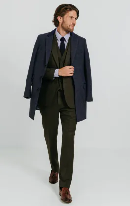 Dark Green Twill 3 Piece Suit