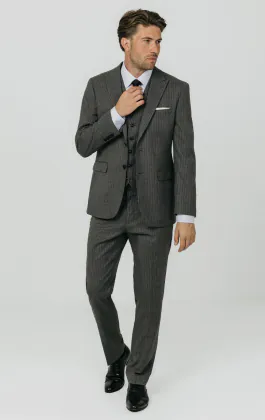 Charcoal Chalkstripe 3 Piece Suit