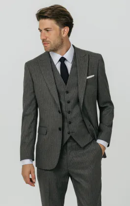Charcoal Chalkstripe 3 Piece Suit