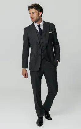 Charcoal Puppytooth Check 3 Piece Suit