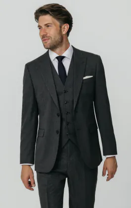 Charcoal Puppytooth Check 3 Piece Suit