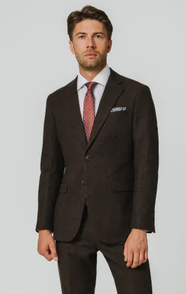Dark Brown Donegal Tweed Suit