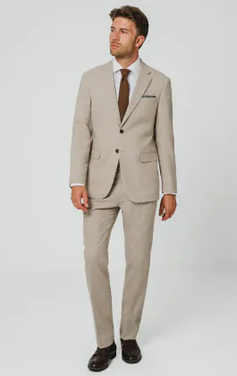 Stone Donegal Tweed Suit