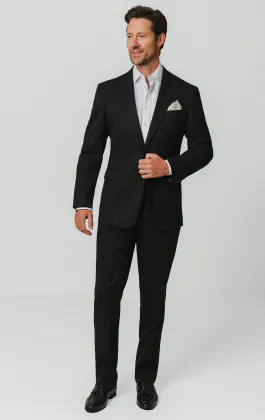 Black Pinstripe Suit