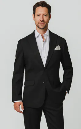 Black Pinstripe Suit