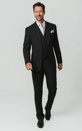 Black Pinstripe 3 Piece Suit