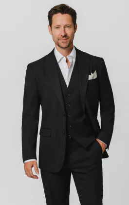 Black Pinstripe 3 Piece Suit