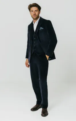 Navy Corduroy 3 Piece Suit