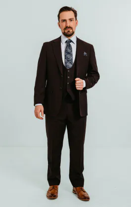 Burgundy 3 Piece Suit