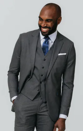 Gray Slim Fit 3 Piece Suit