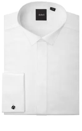 Wing Collar, Plain Front Tuxedo Shirt by Dobell