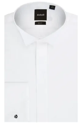 Boys Wing Collar, Plain Fly Front Tuxedo Shirt By Dobell | Dobell - View #4