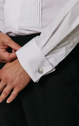 Boys Wing Collar, Plain Fly Front Tuxedo Shirt By Dobell | Dobell - View #11