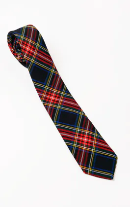 Navy Blue Tartan Necktie
