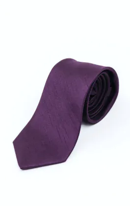 Dark Purple Dupion Necktie