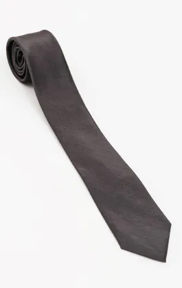Dark Gray Dupion Necktie