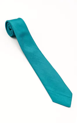Turquoise Dupion Necktie