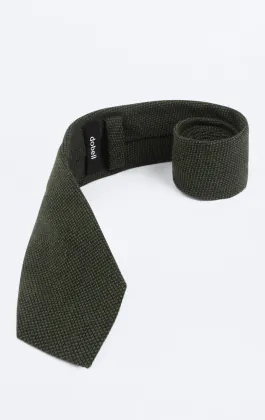 Green Weave Necktie