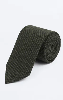 Green Weave Necktie