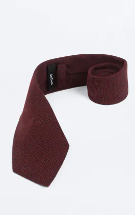Burgundy Weave Necktie