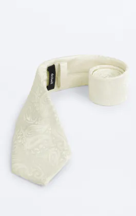 Cream Paisley Necktie