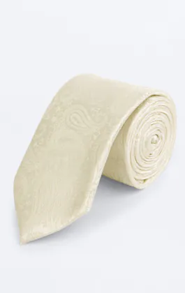 Cream Paisley Necktie
