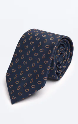 Navy Paisley Pattern Necktie