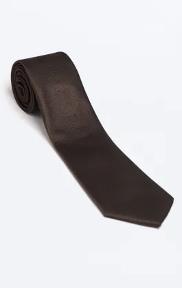 Brown Textured Necktie