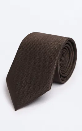 Brown Textured Necktie