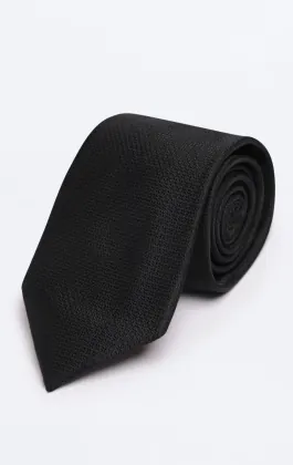 Black Textured Necktie