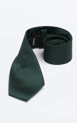 Bottle Green Textured Necktie