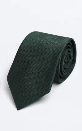 Bottle Green Textured Necktie