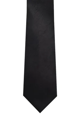 Black Dupion Necktie