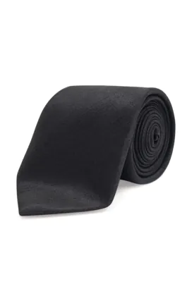 Black Dupion Necktie