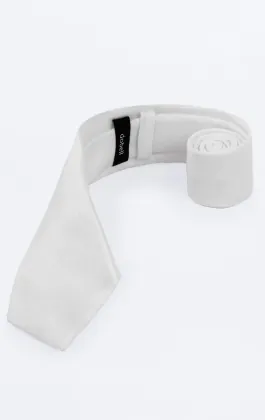 White Dupion Necktie