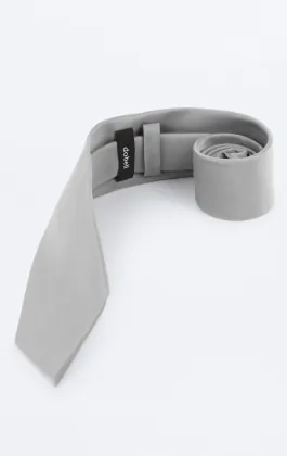 Silver Poly Necktie
