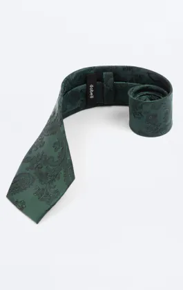 Racing Green Paisley Necktie
