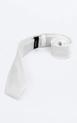 White Skinny Necktie