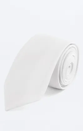 White Skinny Necktie