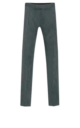 Boys Black & Gray Striped Morning Suit Pants