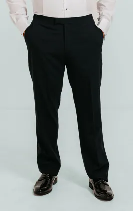 Navy Tuxedo Pants with Satin Stripe