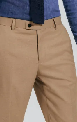 Camel Twill Suit Pants | Dobell
