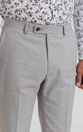 Light Gray Linen Suit Pants