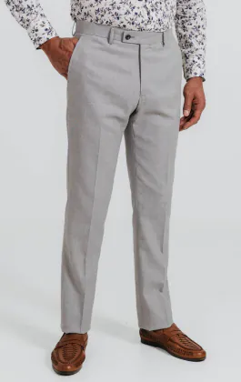Light Gray Linen Suit Pants
