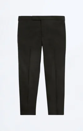 Boys Black Tuxedo Pants with Satin Side Stripe