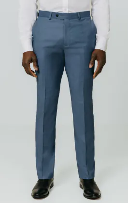 Blue Sharkskin Suit Pants