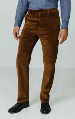 Mid Brown Corduroy Casual Pants